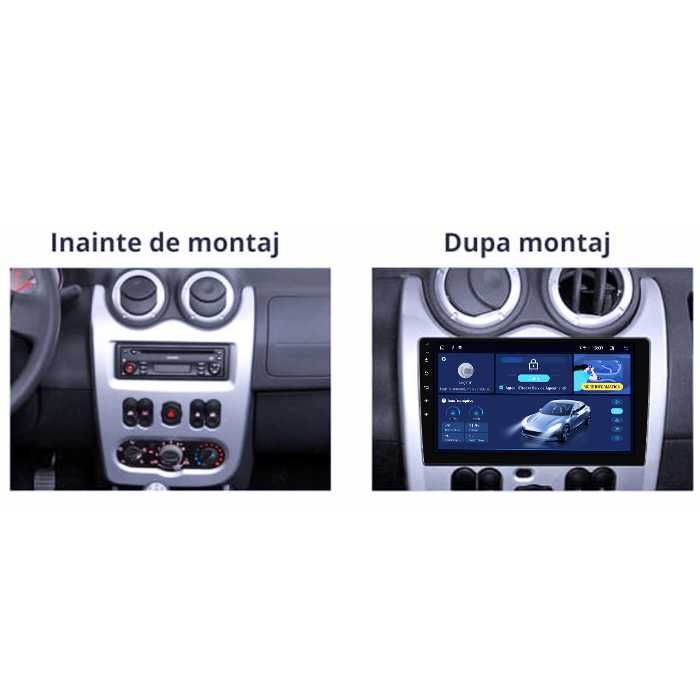 Navigatie Dacia Logan/duster 2009+ 9INCH 4GB RAM/64GB ROM, Android 14