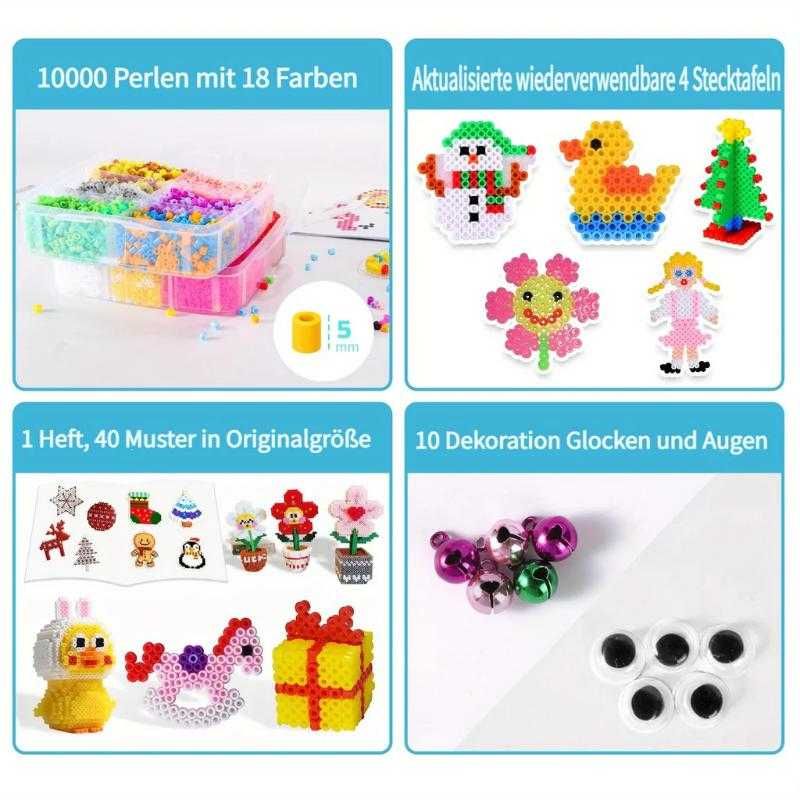 Kit pentru facut bijuterii, 10000 piese, contine instructiuni