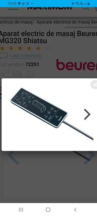 Aparat electric de masaj Beurer MG320 Shiastu