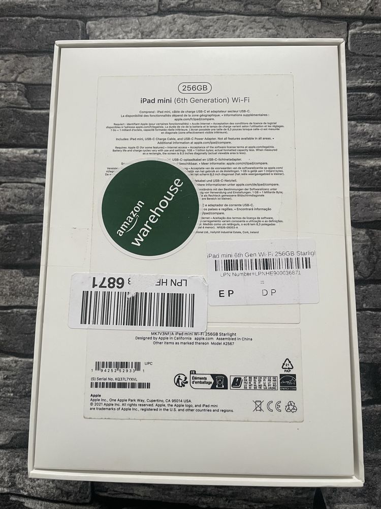 Tableta Apple Ipad mini 6th Gen*256GB*Wi-Fi*FACTURA*GARANTIE