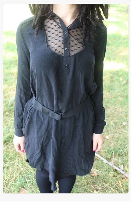 Camasa neagra cu plasa si inimioare KOOKAI Rock Goth Punk