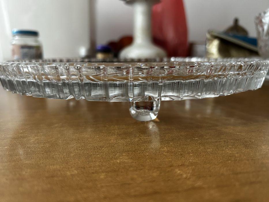 Кристална чиния за торта