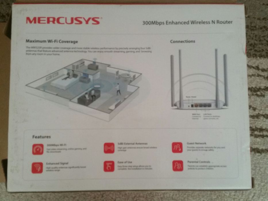 Router wireless Mercusys 300 Mbps