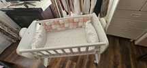 Lorelli Patut balansoar FIRST DREAMS White + Cadita cu masa Chicco