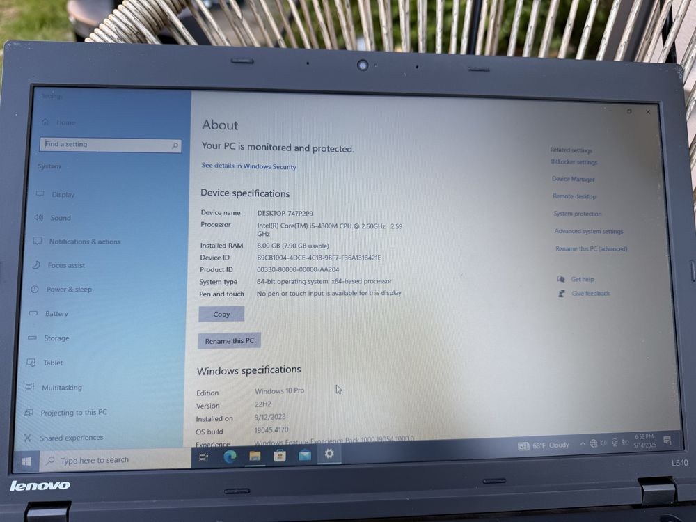 Lenovo idea Thinkpad L540