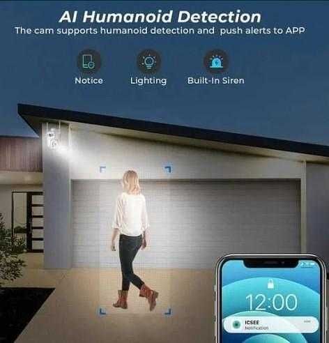 Двойна Smart WiFi безжична IP камера ICSEE 6MP нощно виждане