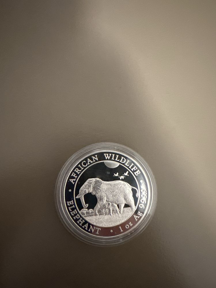 Сребърна монета Африканска дива прилода - Слон 1oz