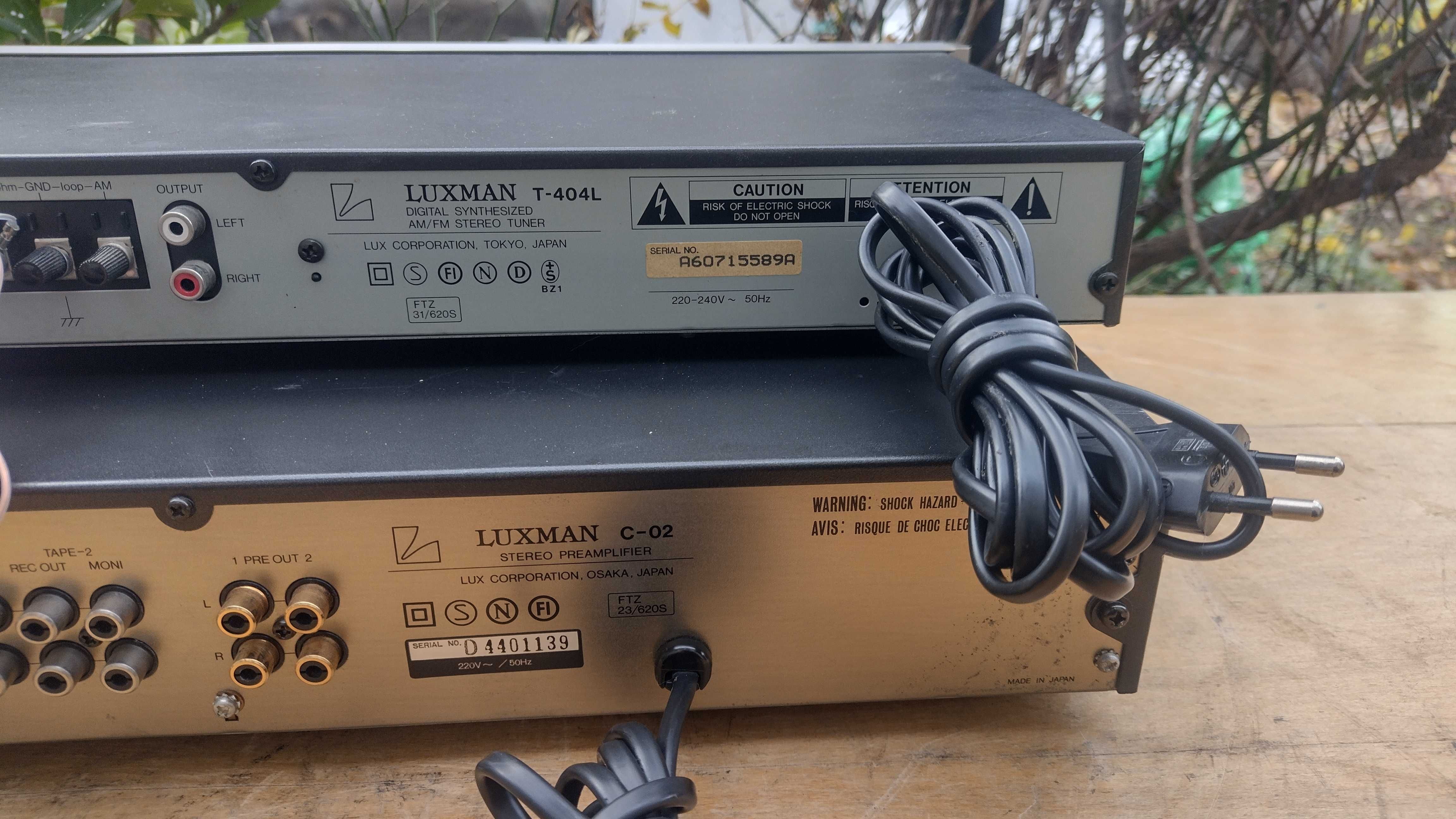 Luxman C-02 Pre-Amplifier и Luxman Tuner T-404L