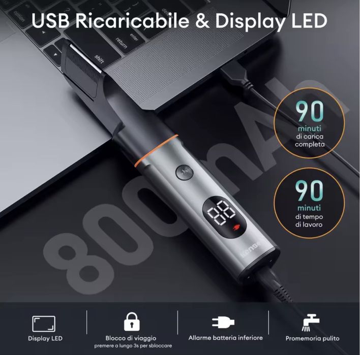 Kensen 3 in 1 Body & Beard Trimmer IPX6 Waterproof