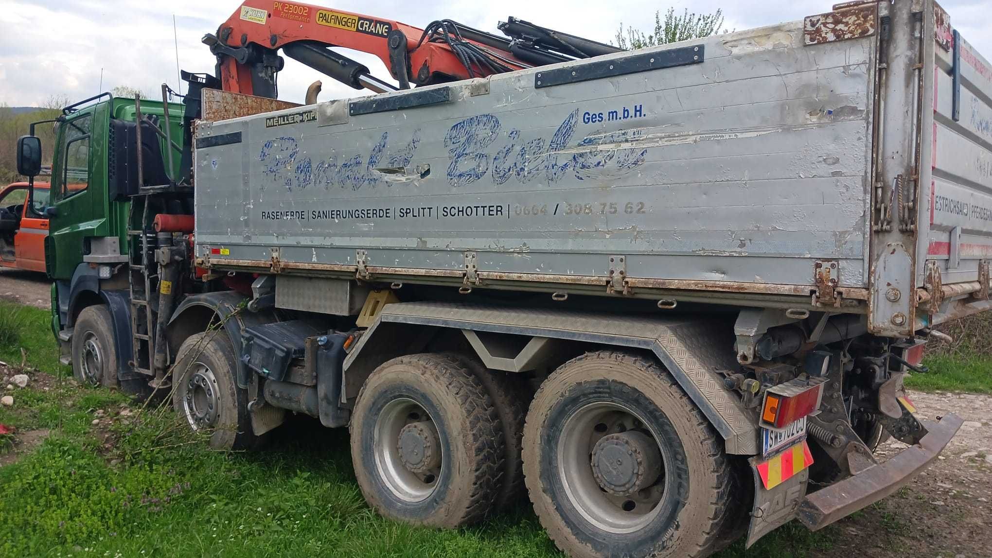 Camion DAF CF85 cu macara si bena basculabila