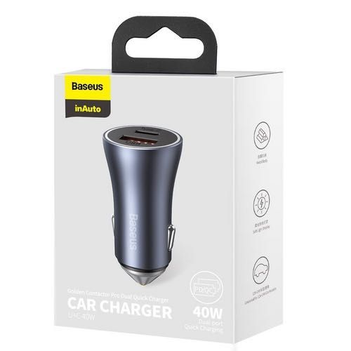 Автомобильное зарядное устройство 40W Baseus Pro Dual Charger Car