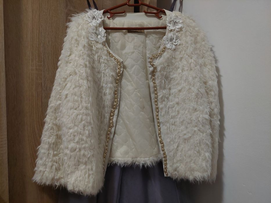 Модерно якенце, бял памук S/M