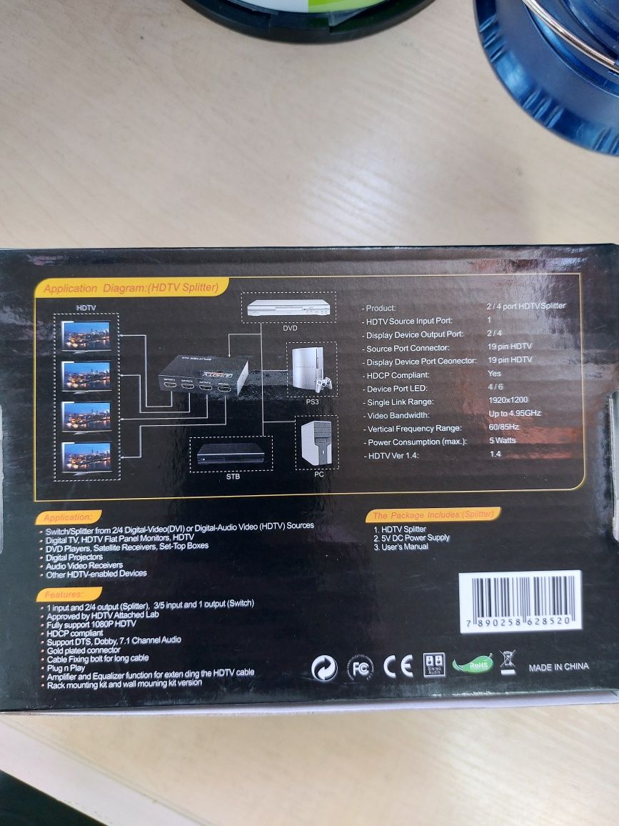 HDMI ХАБ 4 , 2. Спллитер