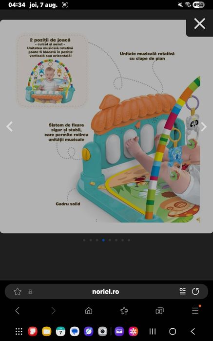 Carusel muzical si salteluta de activitati pentru bebelusi