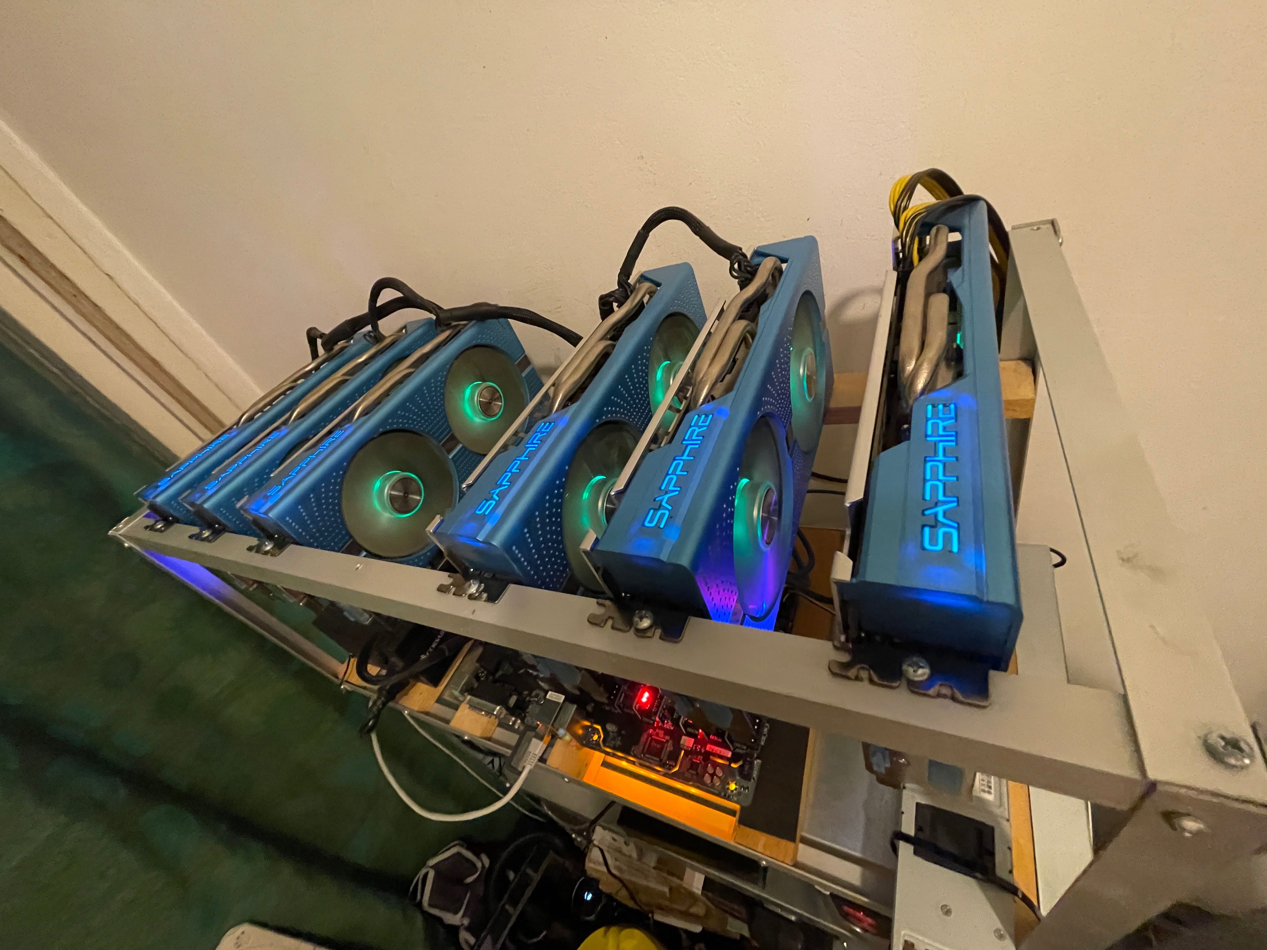 mining rig 192,9 MH, 6xRX580 Nitro+ SE