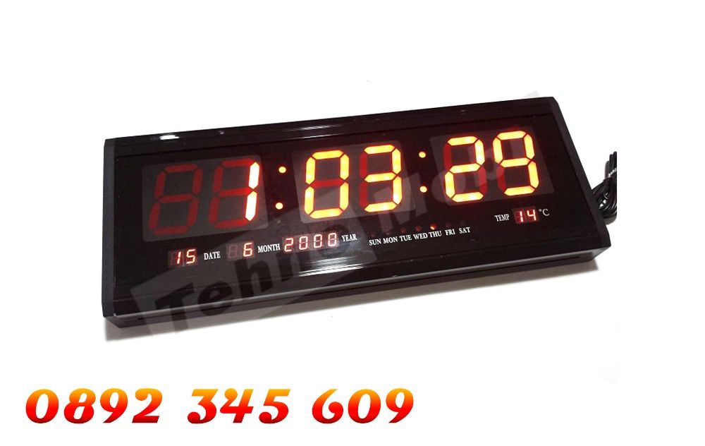 Голям Led електронен стенен часовник Jh3615