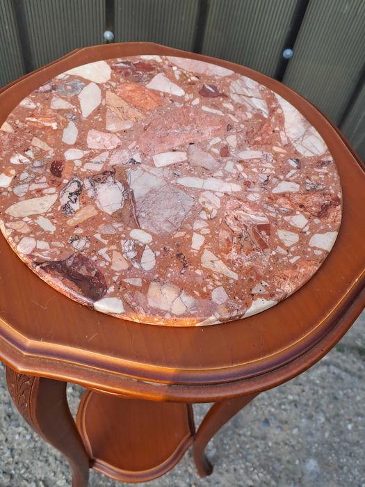 piedestal lemn marmura 97 cm