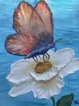 Tablou pictat manul in relief