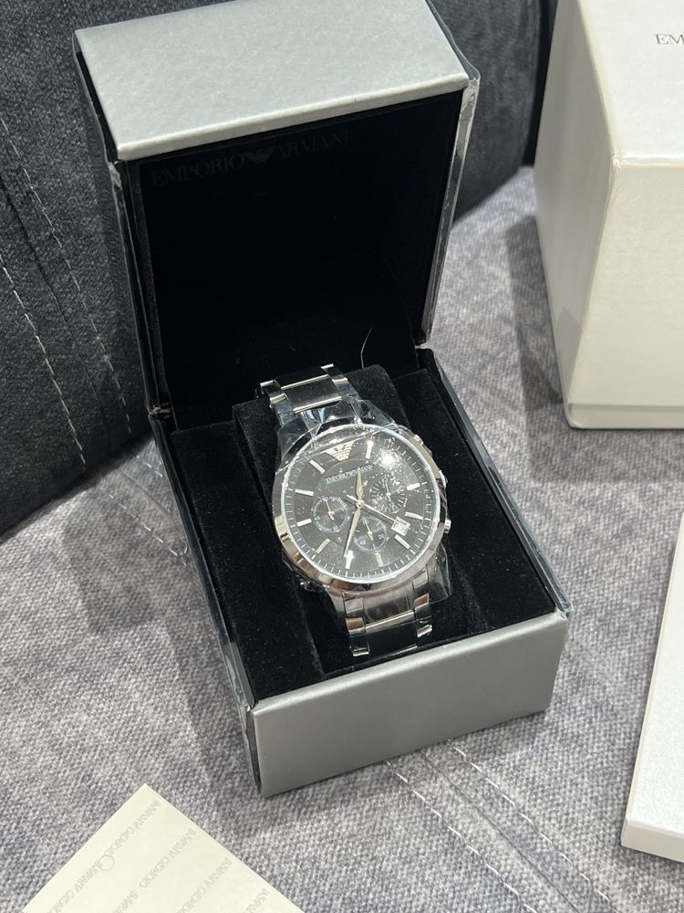 Мъжки часовкик Emporio Armani Часовник AR2434 Сребрист, Чисто нов