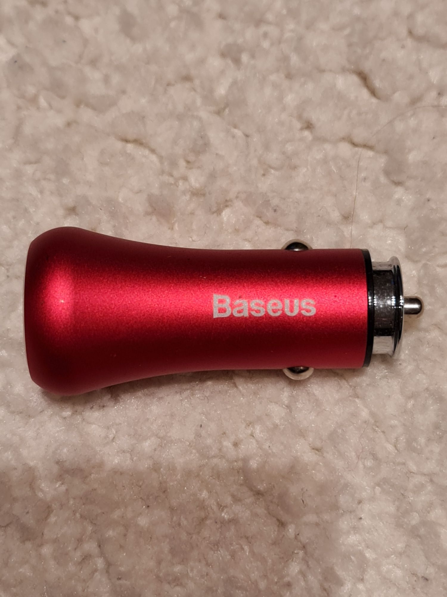 Baseus Incarcator Auto Golden Contactor Dual USB Intelligent Red