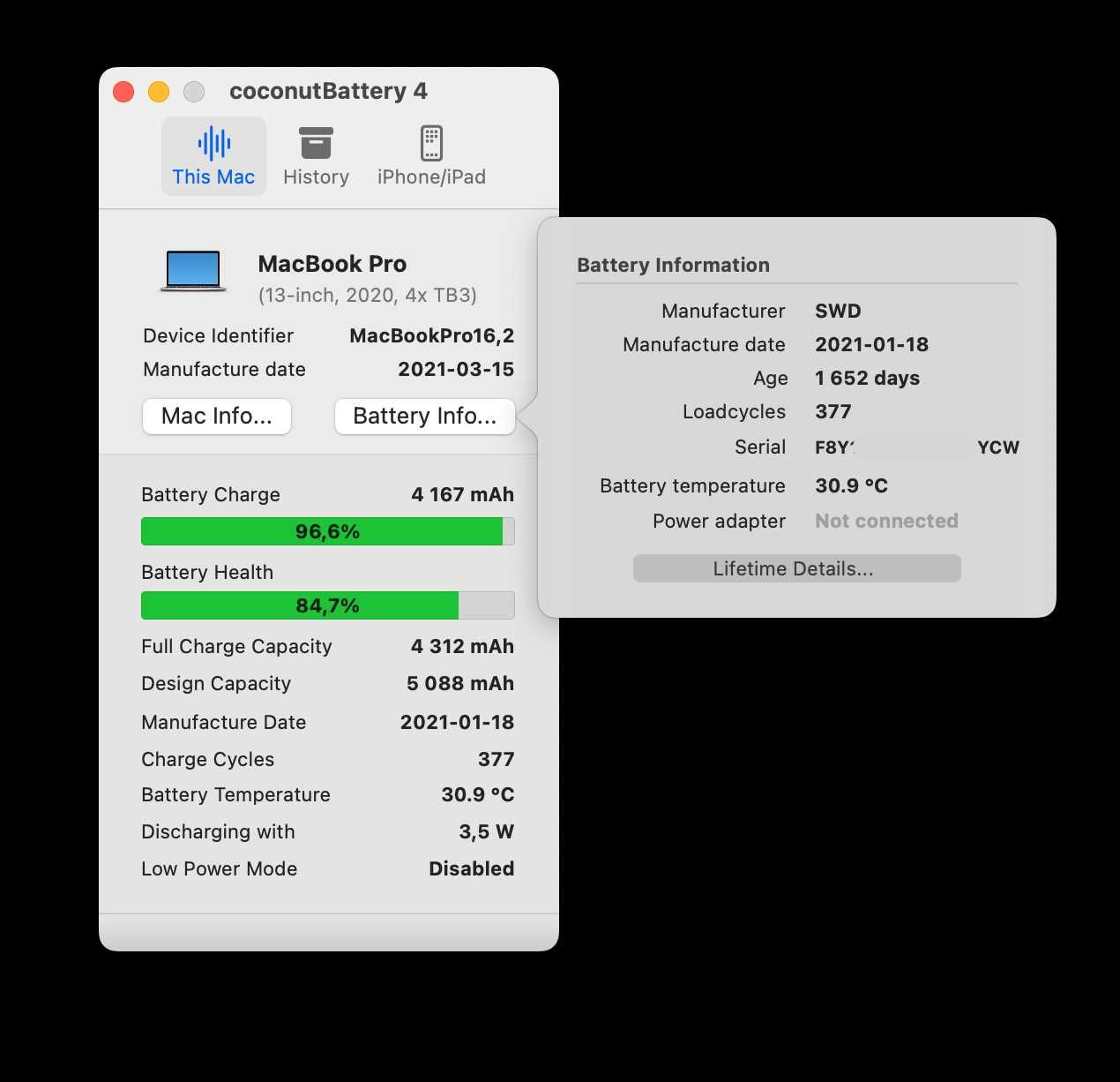 MacBook Pro 13" 2020 A2251 CPU i5 - 2GHz/16GB RAM/1TB SSD/Silver