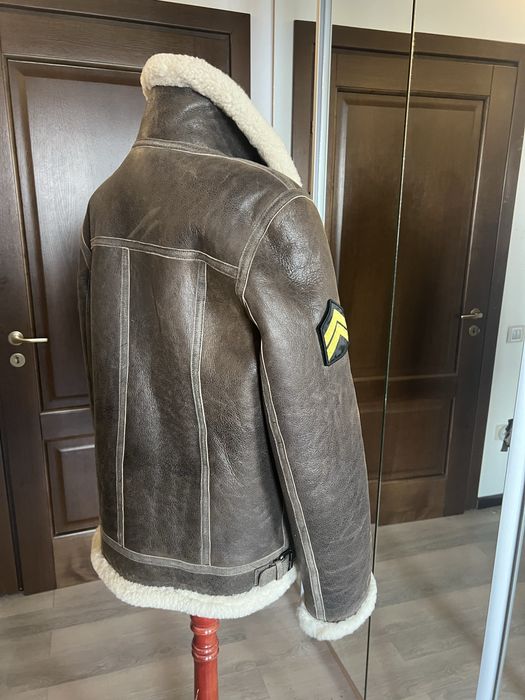 Cojoc designer aviator shearling( piele si blana naturala oaie) M