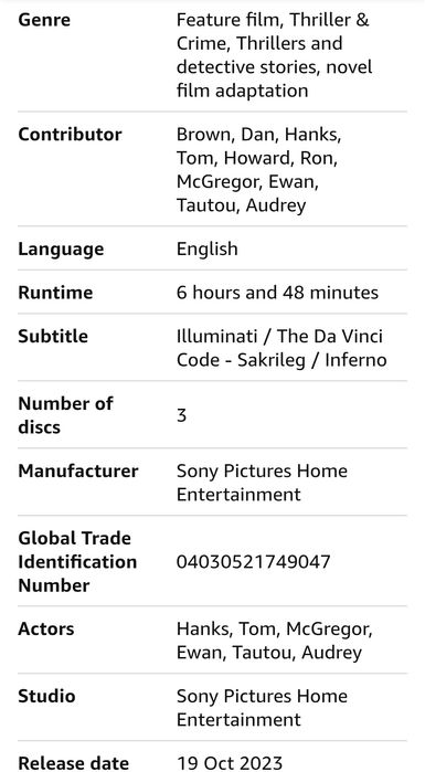 Чисто нови блу рей колекции Rocky 1-6, Robert Langdon -3 movie и Termi