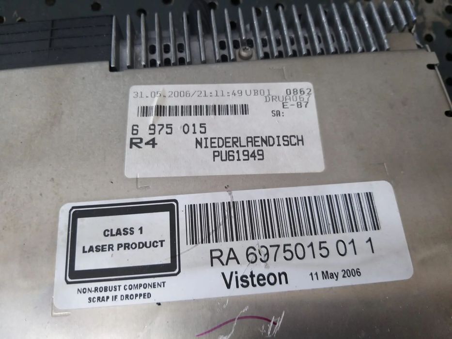 Radio cd player bmw seria 1 e81 e87 6975015 6975015011