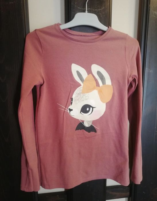 Bluza bumbac cu imprimeu H&M 134-140