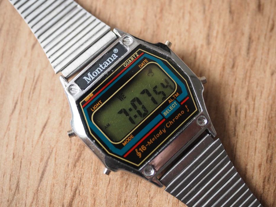 Ceas electronic Montana, nou, funcțional, cu melodii, stil retro