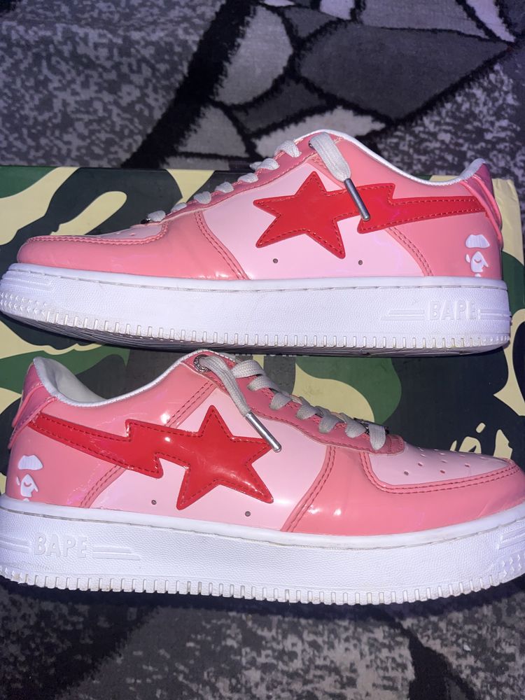 Pink bape sta shoes маратонки unisex