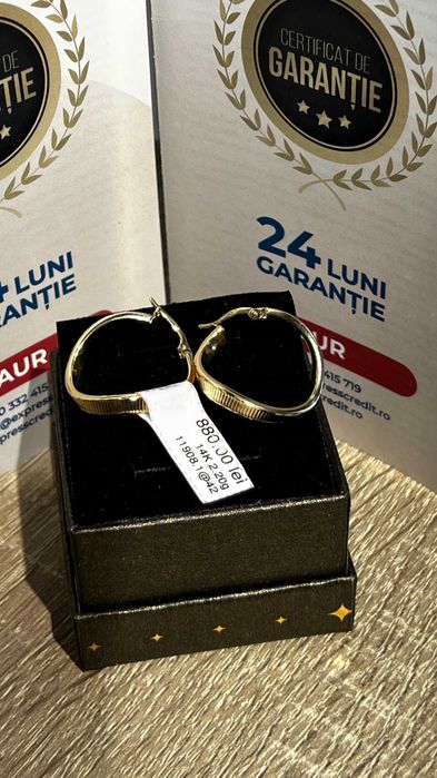 (AG42) Cercei Aur 14K 2.20g (B.11908.1) GARANTIE 24 LUNI