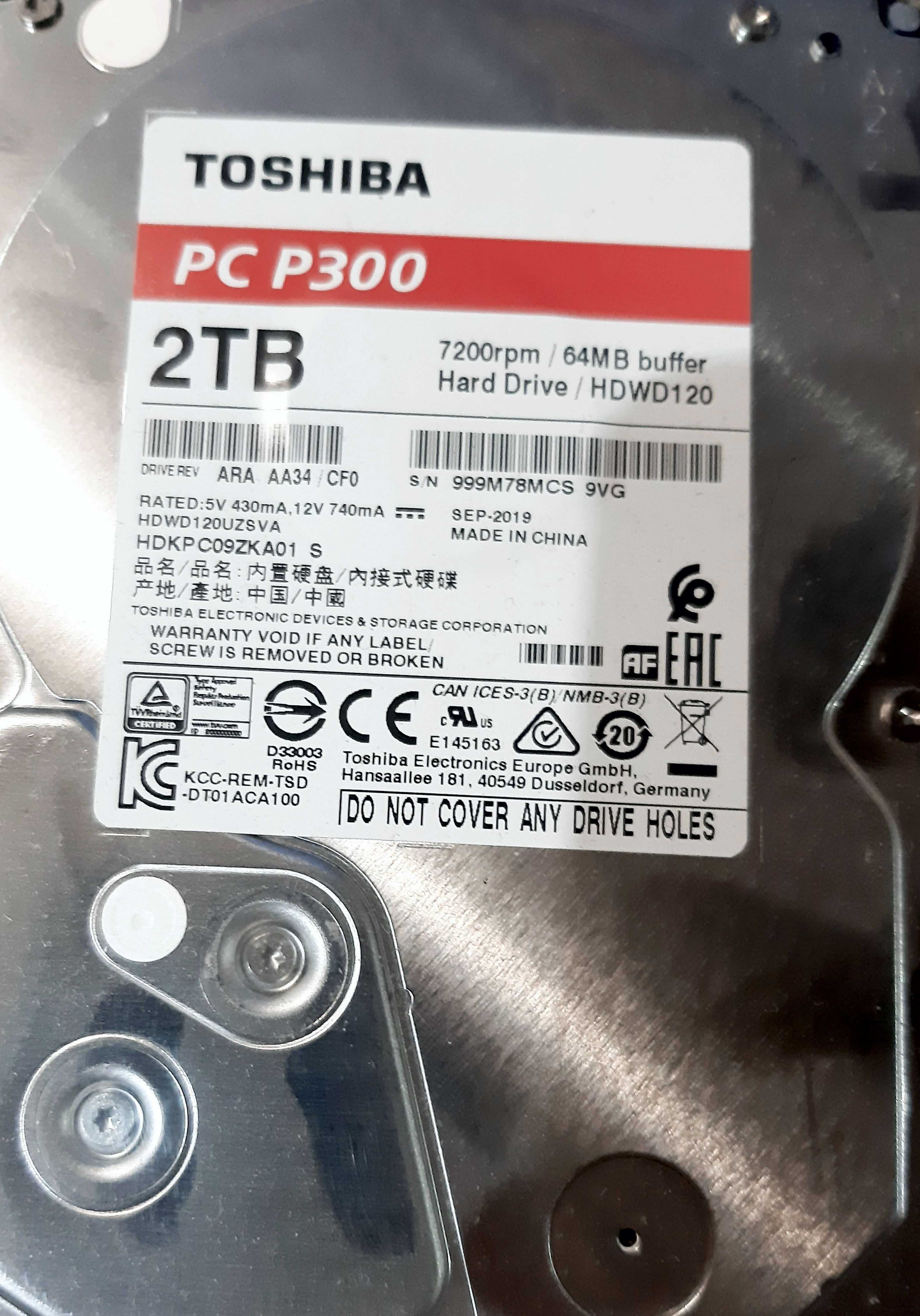 Жесткий диск HDD 2000ГБ, 2 Тб