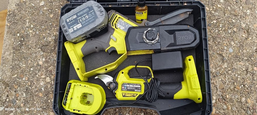 Акумулаторна ножица и трион Ryobi