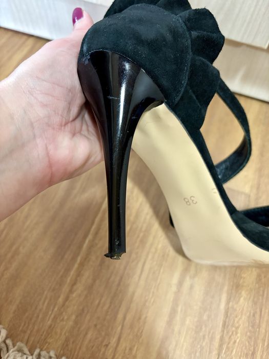 Sandale negre elegante BSB