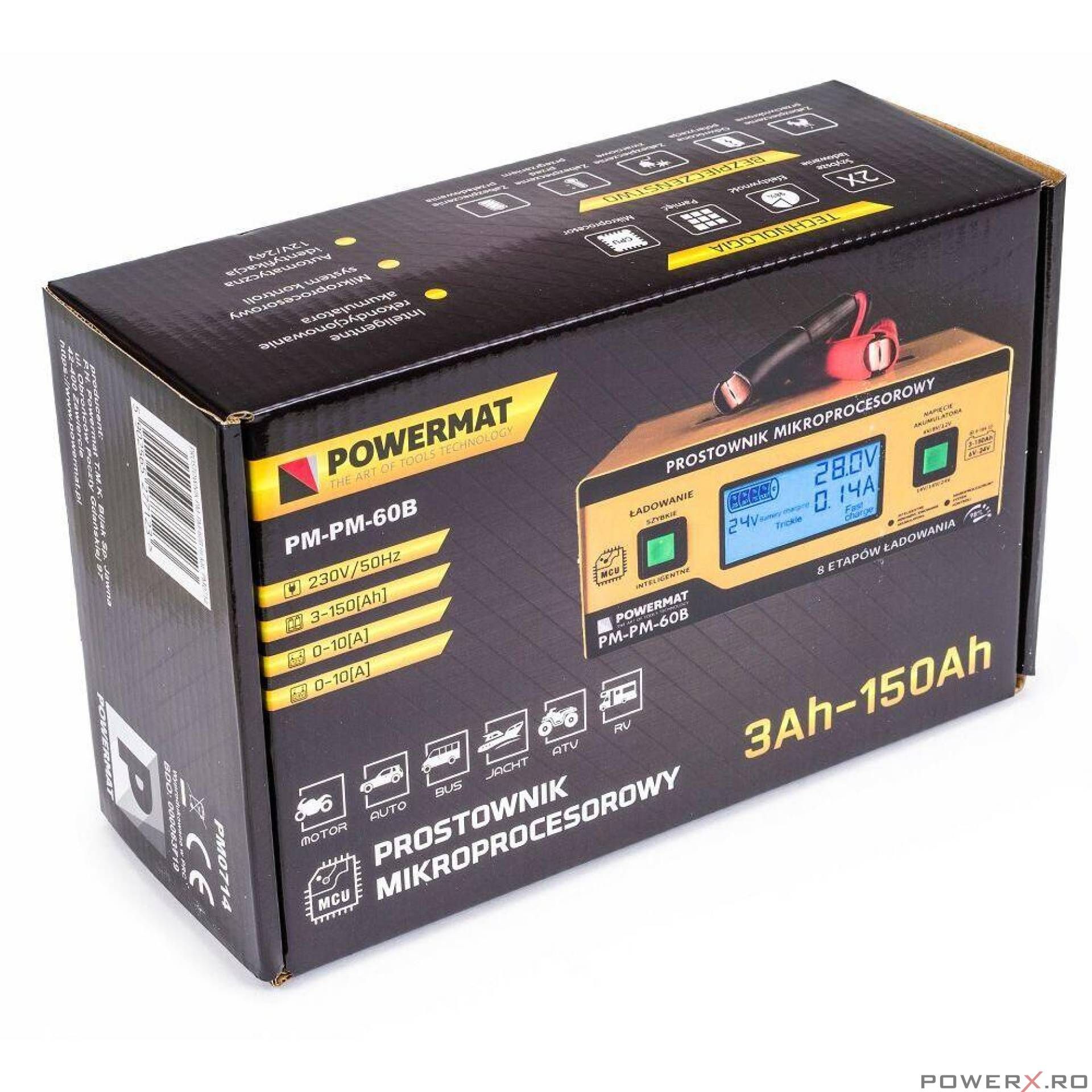 Redresor cu microprocesor 60B Baterie 6V-12V, Powermat