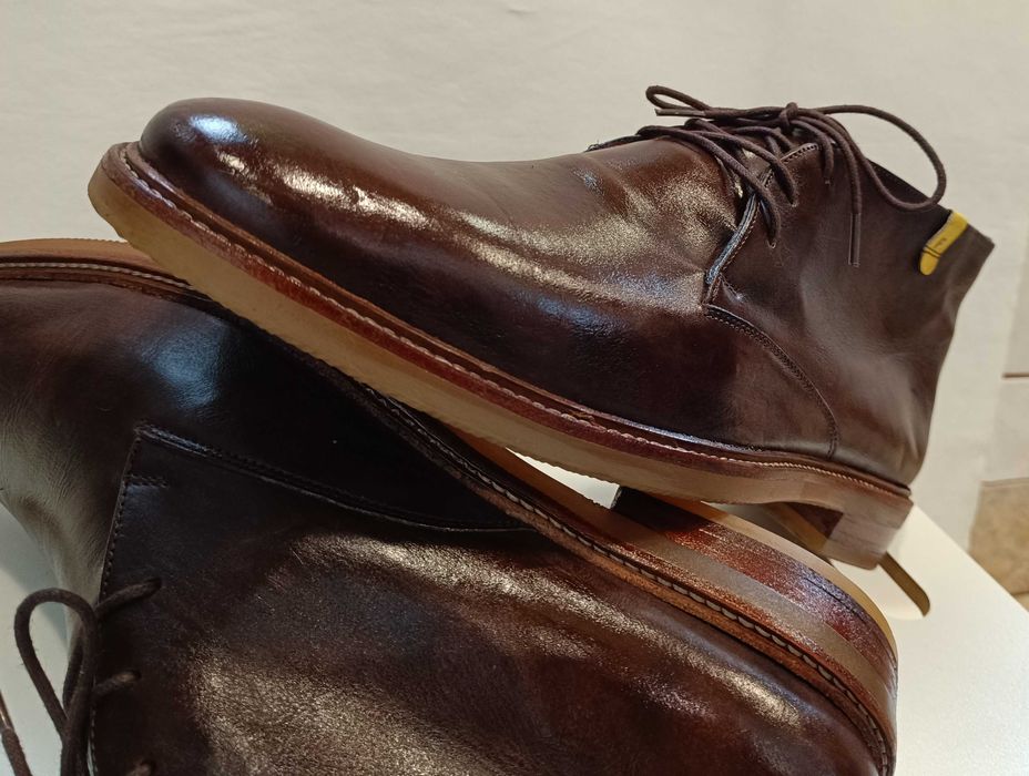 Ghete lace up 45 45.5 premium Floris Van Bommel piele naturala moale