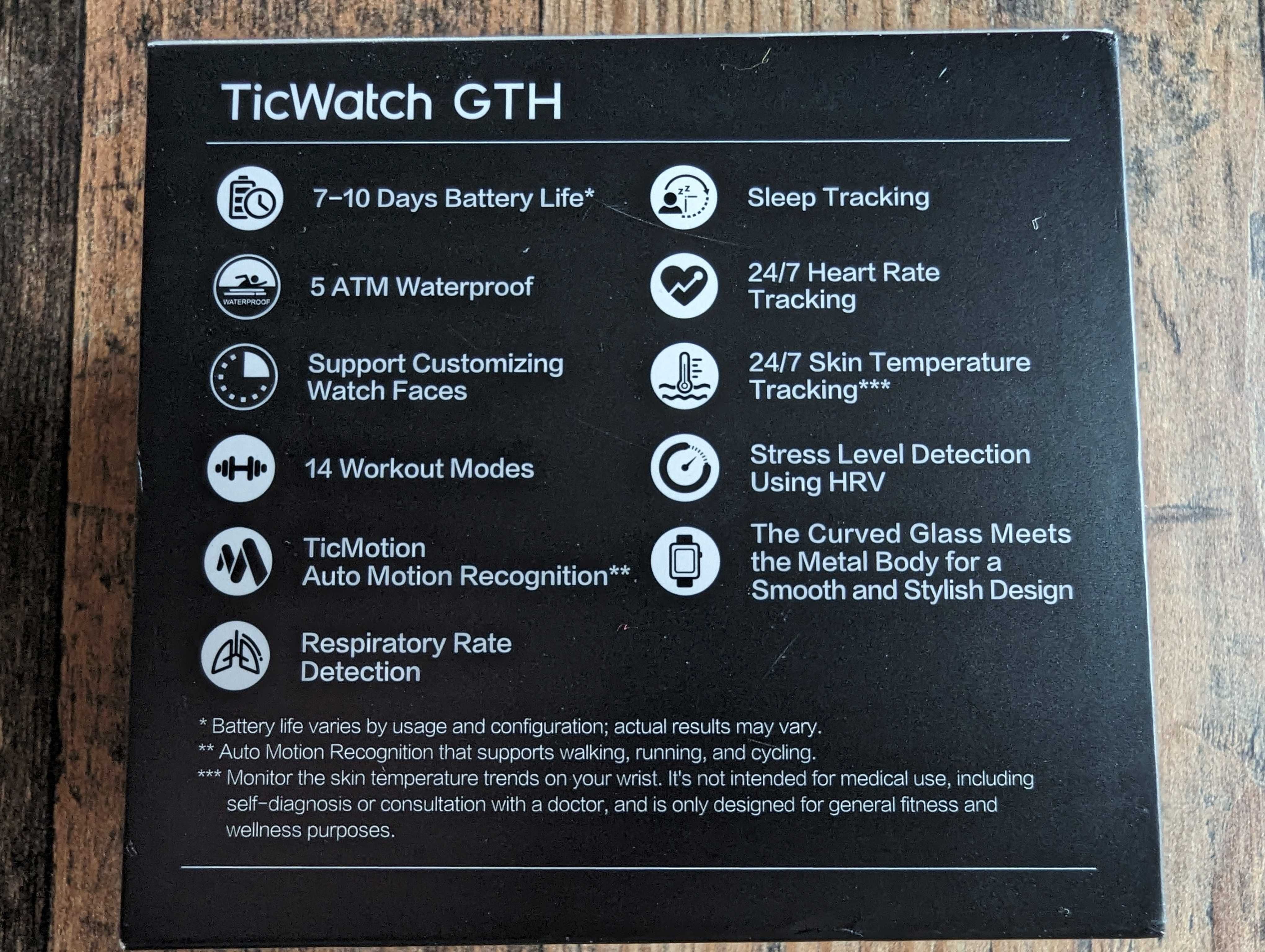 НОВ брандиран спортен Смарт часовник Mobvoi TicWatch GTH много функции