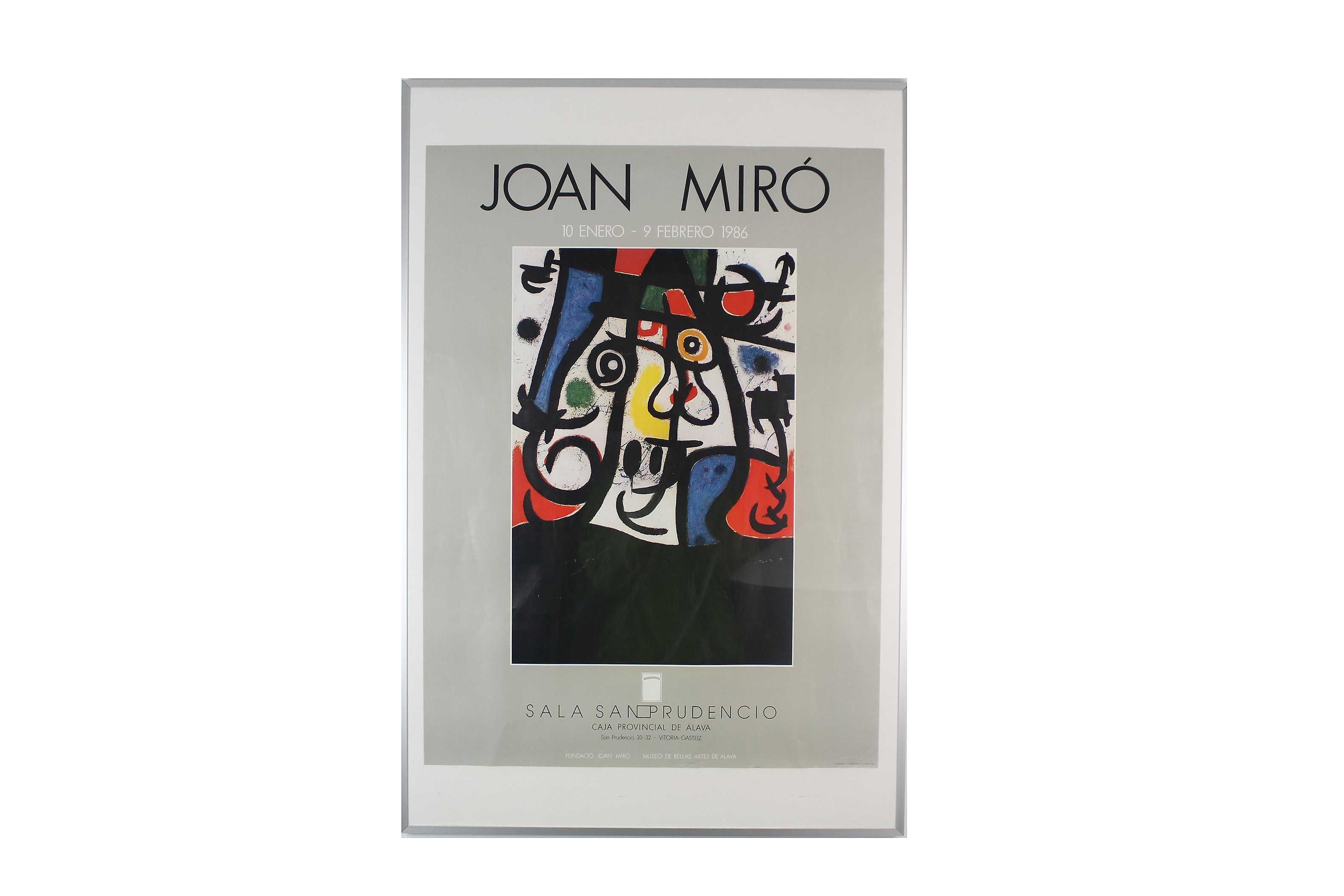Joan Miro afis poster expozitie arta Sala San Prudencio 1986 print