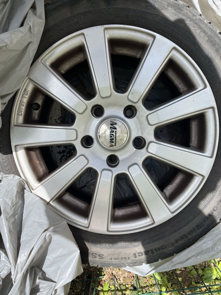 Jante aluminiu R16 (5x120) + Anvelope iarna Continental