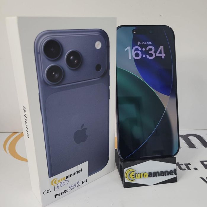 Telefon mobil Apple iPhone 17 Pro, 256GB, 5G, Deep Blue -G-