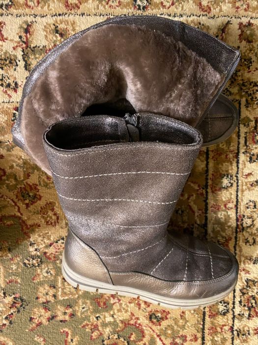 Сапоги Зимние натуральные на меху кожаные