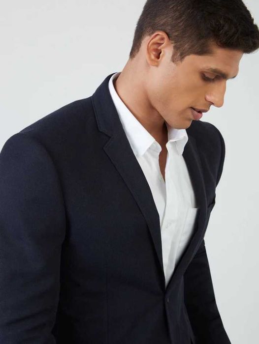 Sacou blazer slim 46 S premium Tommy Hilfiger lana respirabila 120's