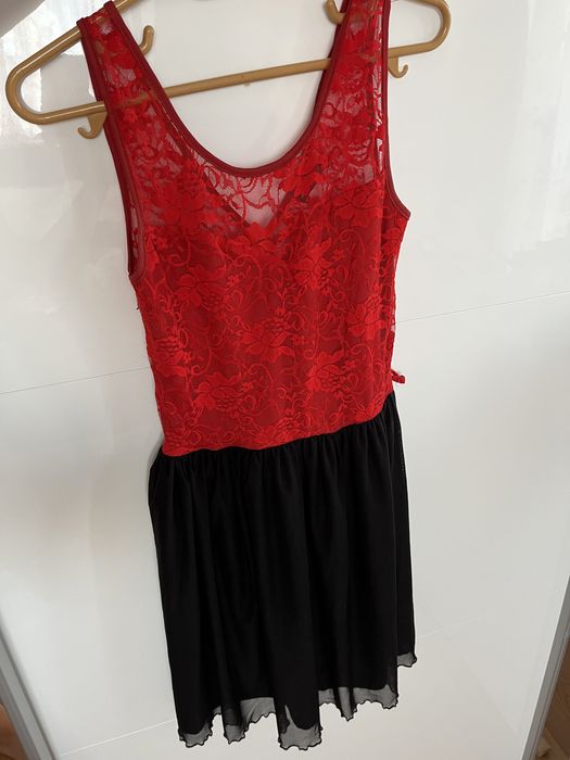 Rochie Dantelată Roșie (36-S)