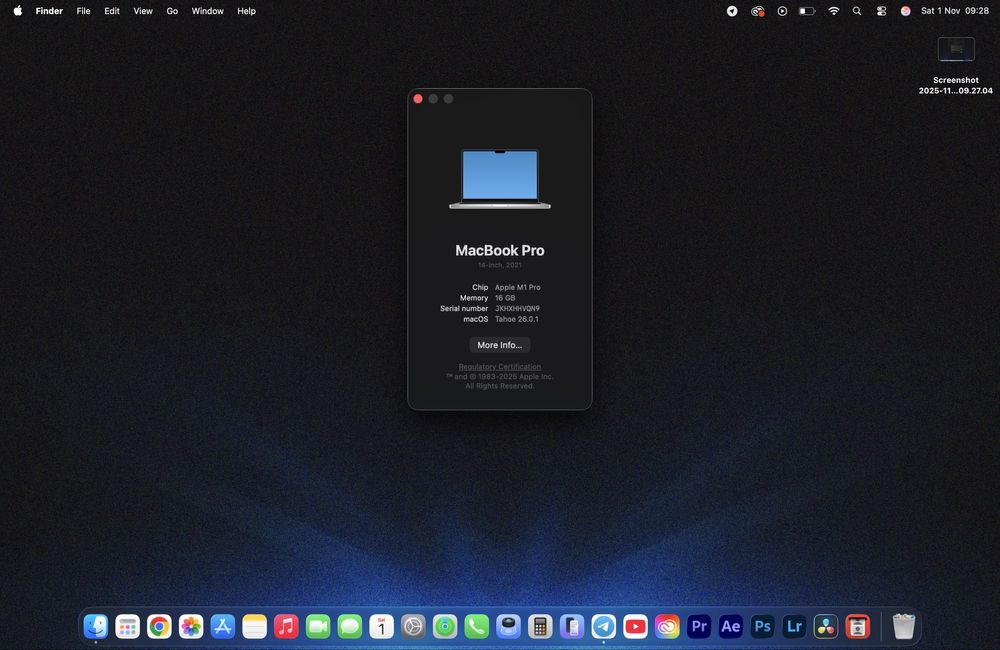 Macbook Pro M1 pro 14” silver