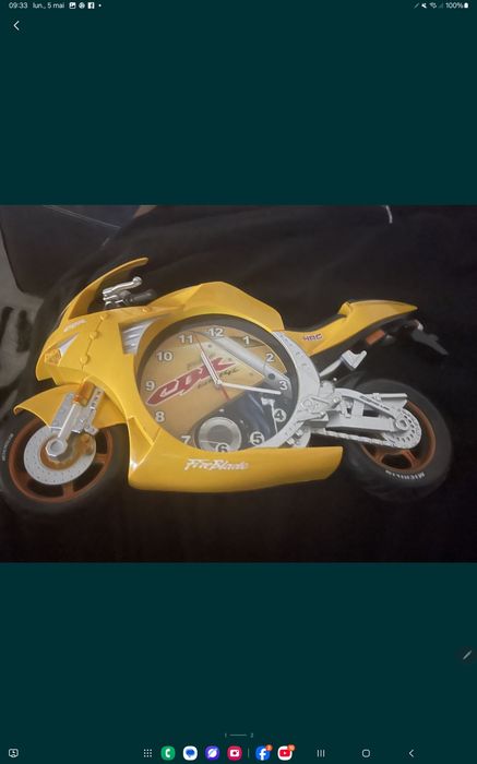 Ceas motocicleta Honda pentru pasionați 40 cm