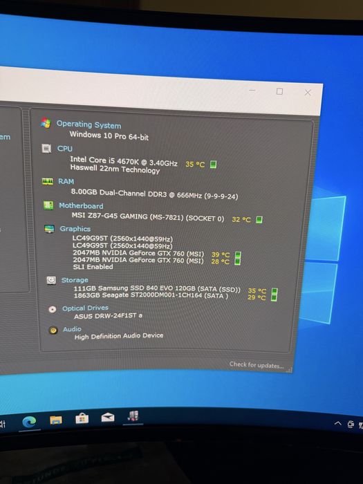 Vand kit intel i5 4670k / msi Z87-G45 gaming / 8gb ram ddr3