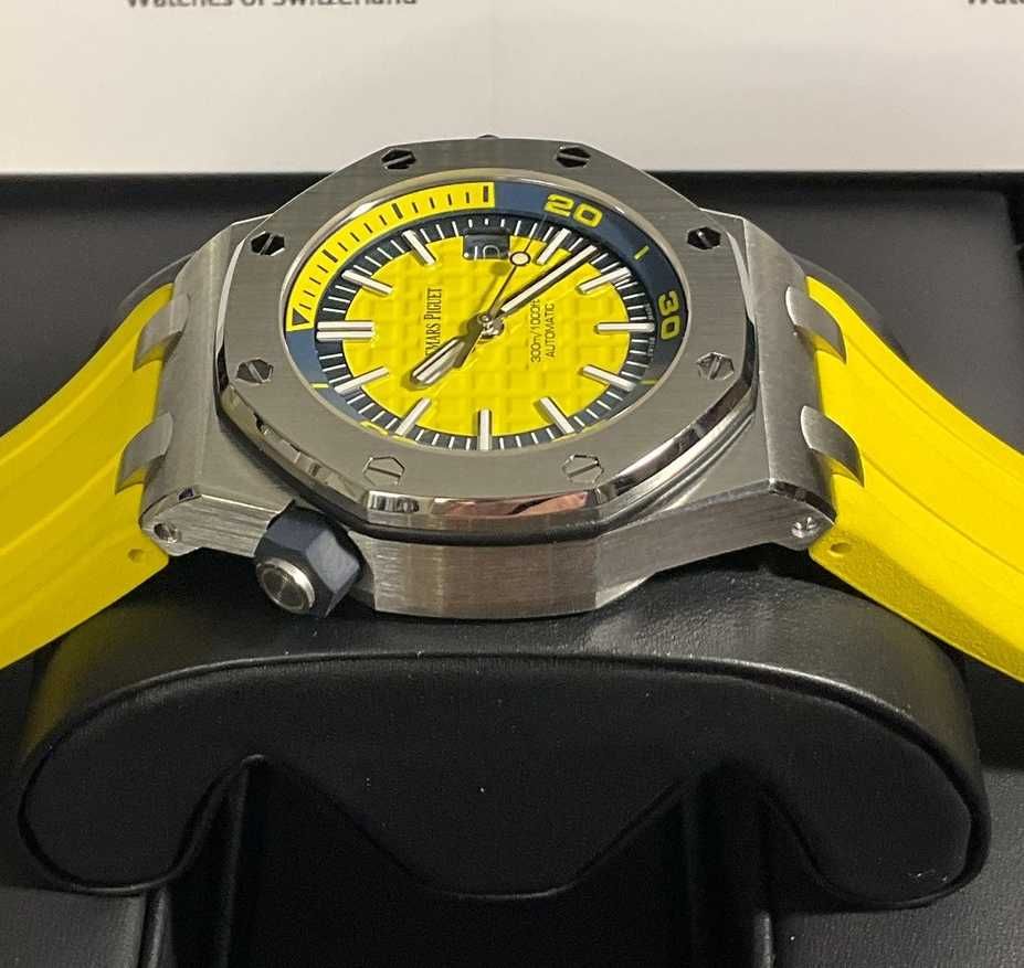 aaudemars piguet offshore diver жълт часовник