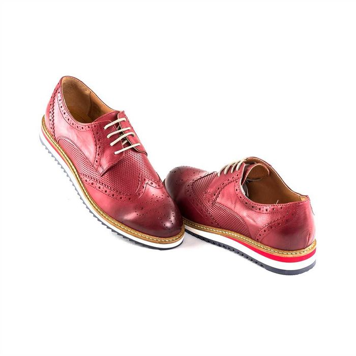 4 Pantofi din piele Modlet negru / burgund, casual, mar. 39/40, noi