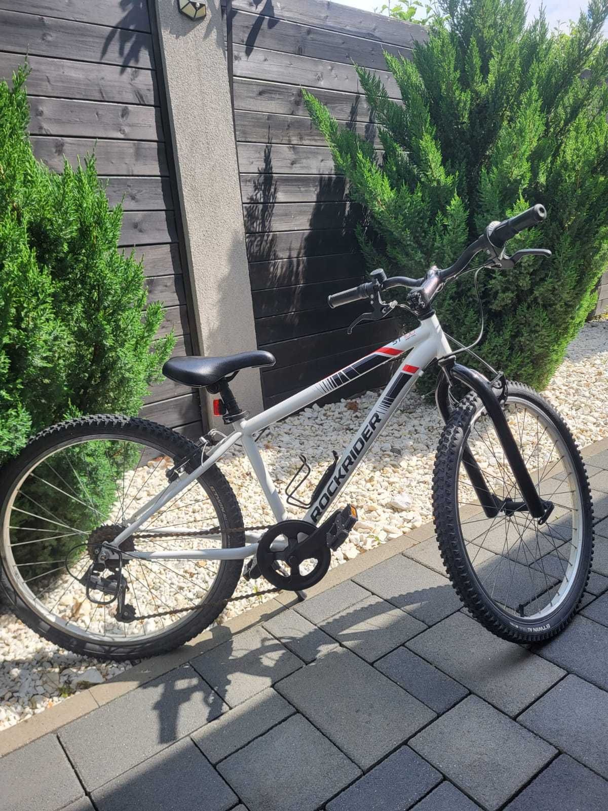 Bicicletă MTB ST 100 Marime S alb-roșu